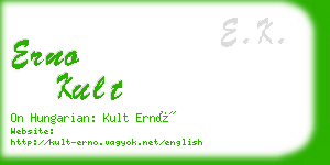 erno kult business card